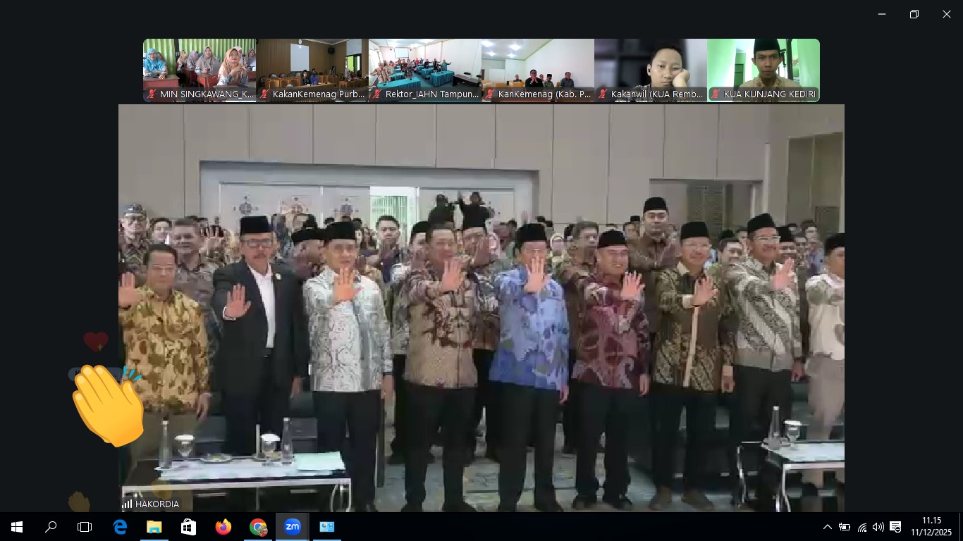 MIN Singkawang Ikuti HAKKORDIA via zoom metting